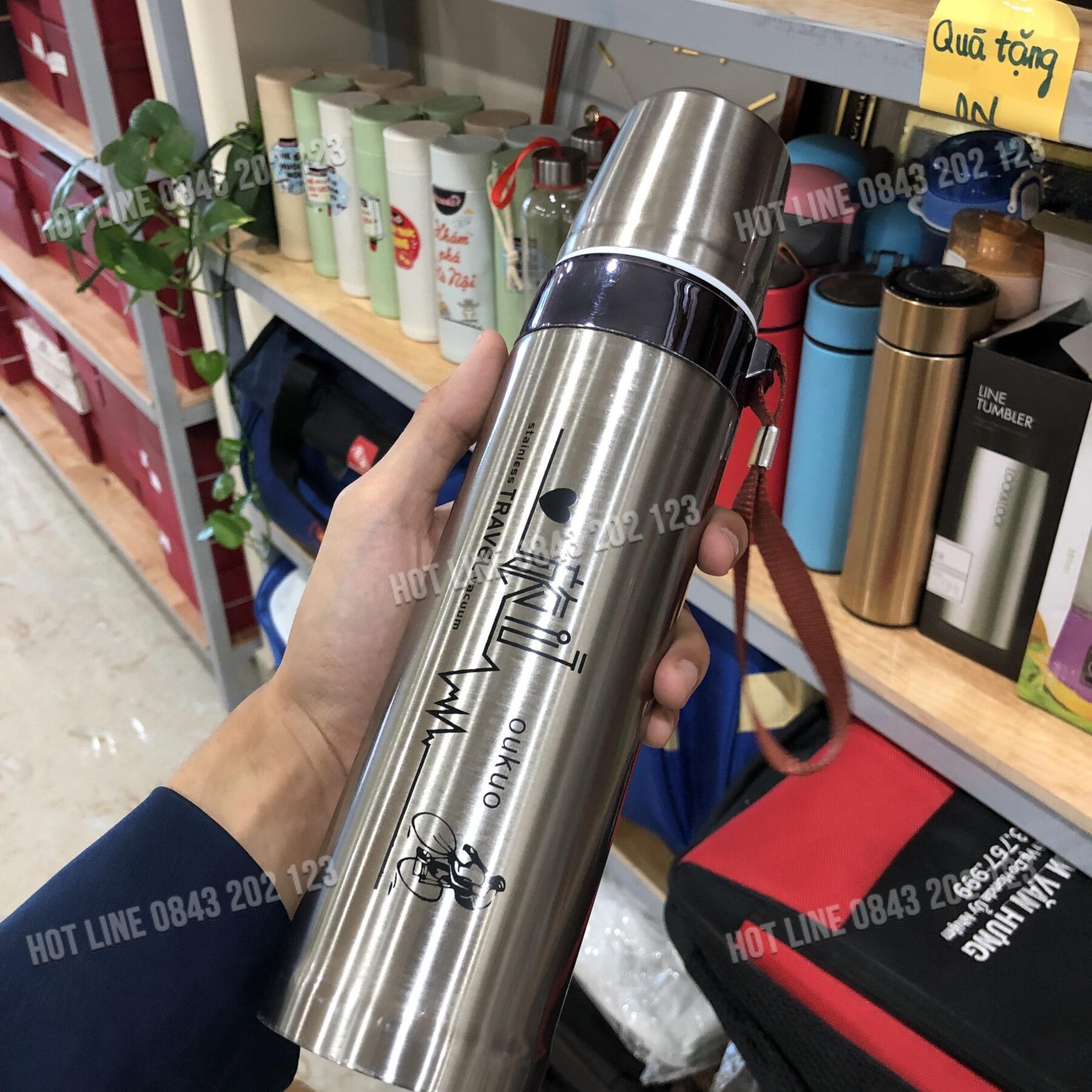 Bình giữ nhiệt life in logo quảng bá công ty