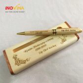 BỘ BÚT GỖ KHẮC TÊN, LOGO LÀM QUÀ TẶNG BG-013124