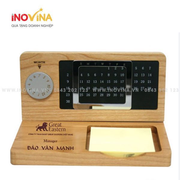 Lịch Gỗ Để Bàn Khắc Logo Quà Tặng LG-0253124
