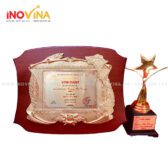 Biểu Trưng Gỗ Đồng Tôn Vinh - Khen Thưởng BT-066424 Biểu Trưng Gỗ Đồng Tôn Vinh - Khen Thưởng BT-066424