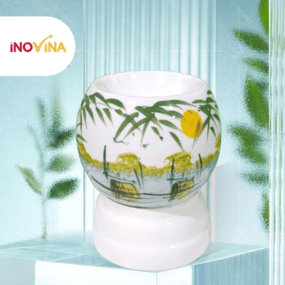 Đèn Xông Tinh Dầu Gốm Sứ Cao Cấp den xong tinh dau