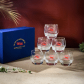 Bộ 6 Cốc Thuỷ Tinh Quà Tặng Đại Hội Đảng In Logo Theo Yêu Cầu