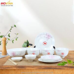 Quà Tặng Doanh Nghiệp Theo Concept – Giải Pháp Quà Tặng Thương Hiệu Toàn Diện Bộ Chén Đĩa In logo Quà Tặng Đại Hội Đảng