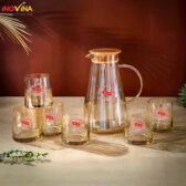 Bộ Bình Ly Thủy Tinh In Logo LTT-01060225 Bộ bình ly thủy tinh in logo