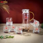 Bộ bình ly thủy tinh in logo