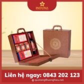 Hộp quà tết da trống đồng