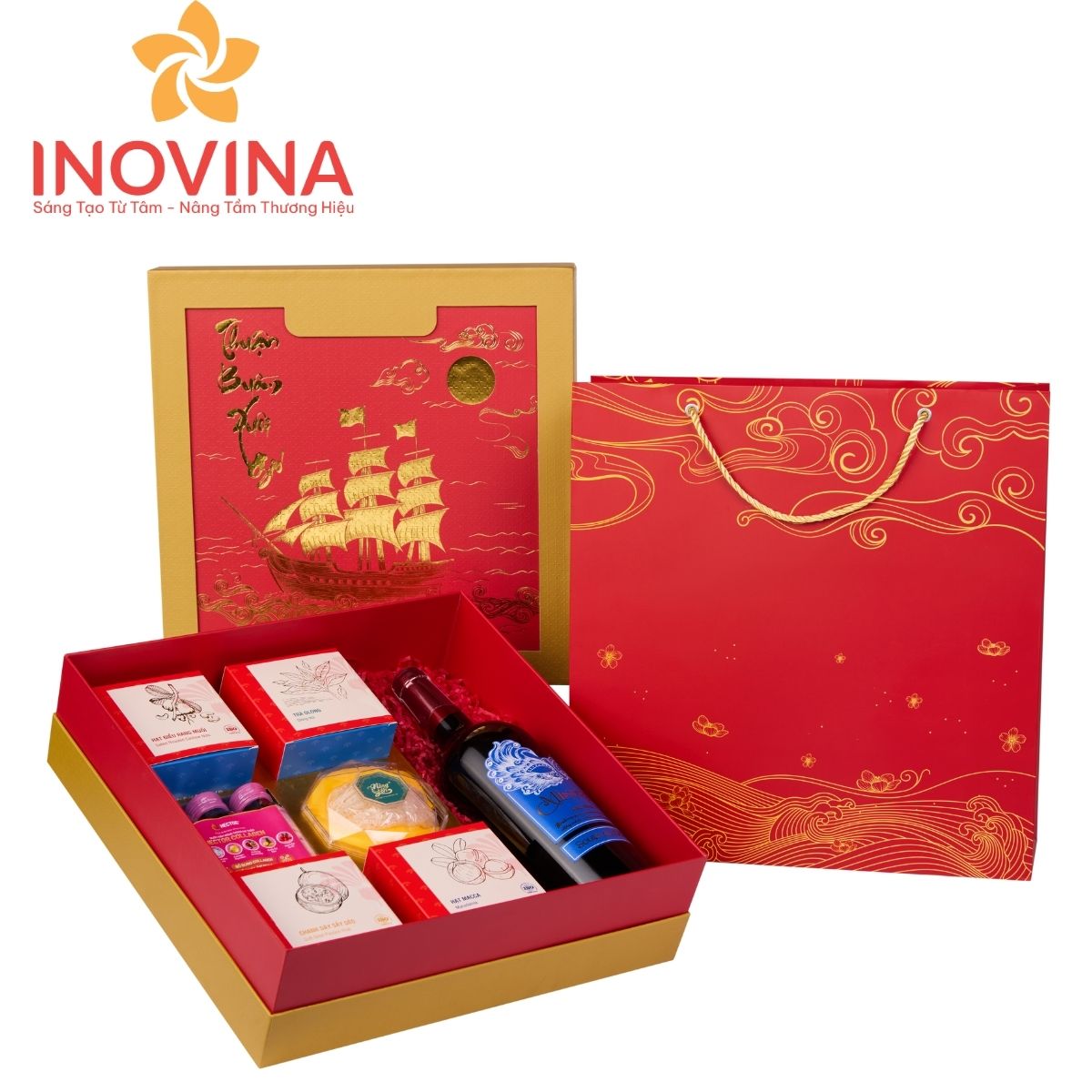 Hộp quà Tết Thuận Buồm Xuôi Gió hộp quà thuận buồm xuôi gió set 6