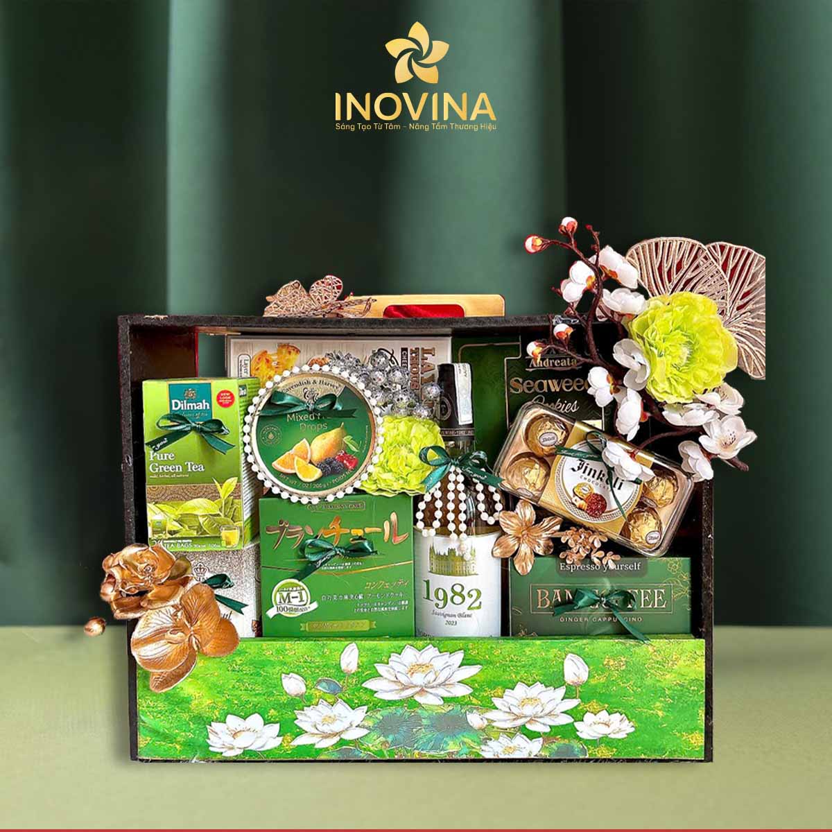 Giỏ quà Tết Xuân Cát Tường set 4