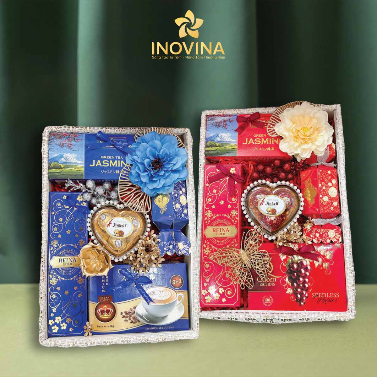 hộp quà tết Xuân Hoa Gấm