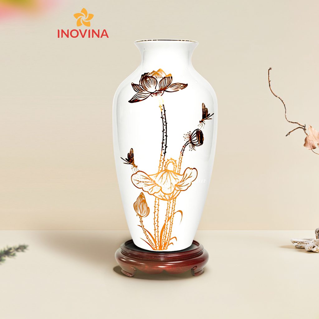 Bình Hoa Vẽ Tay / Vẽ Vàng 24K – Tinh Hoa Gốm Sứ Cao Cấp Đặc Điểm Của Bình Hoa Vẽ Tay Vẽ Vàng