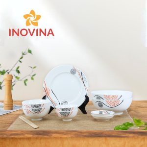 Bộ bàn ăn 9 món họa tiết tinh tế