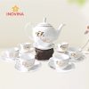 Bộ Trà Camelia Sen Kẻ Vàng quà tặng thương hiệu