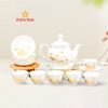 Bộ Trà Đài Cát Phú Quý Cầu Dừa Kẻ Vàng quà tặng thương hiệu