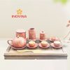 Bộ Trà Hồng Sa Đỏ Sen Vàng quà tặng thương hiệu