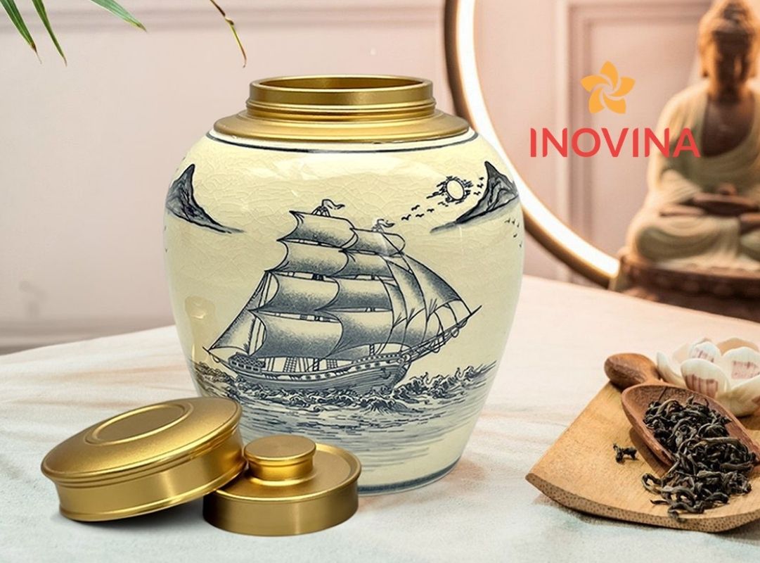 Hũ đựng trà Chu Đậu kết hợp bảo quản và giá trị nghệ thuật 