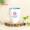 Ly sứ bầu lòng màu 320ml quà tặng thương hiệu