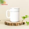 Ly sứ chân cao viền vàng 450ml quà tặng doanh nghiệp