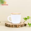 Ly sứ lùn nắp gỗ quà tặng thương hiệu