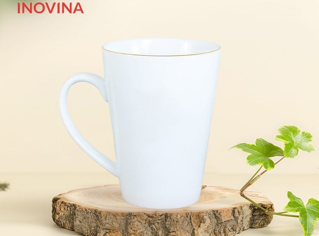 Ly sứ men trắng cáo cấp cao cấp, quà tặng doanh nghiệp đầy tinh tế 