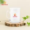 Ly sứ trụ quai lượn có nắp quà tặng doanh nghiệp