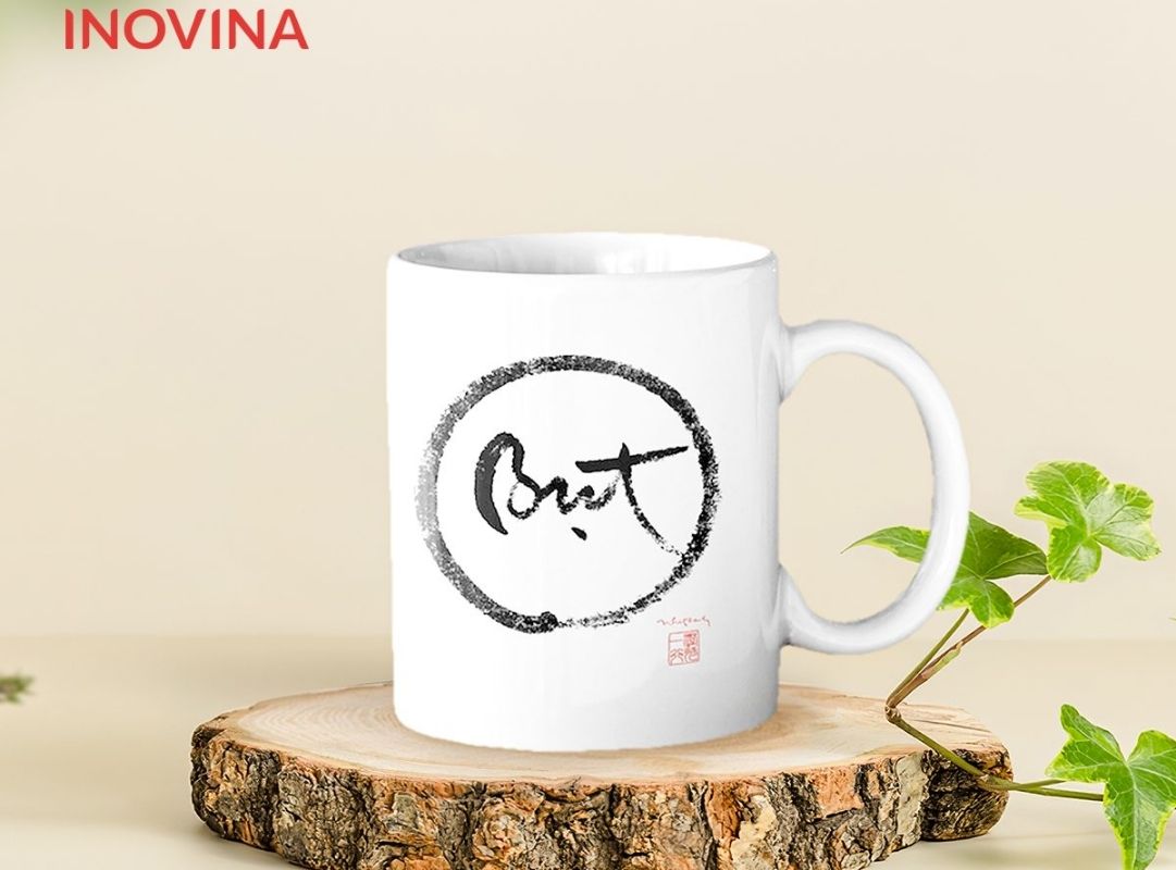 Ly sứ vẽ tay nghệ thuật quà tặng sang trọng, lưu giữ dấu ấn