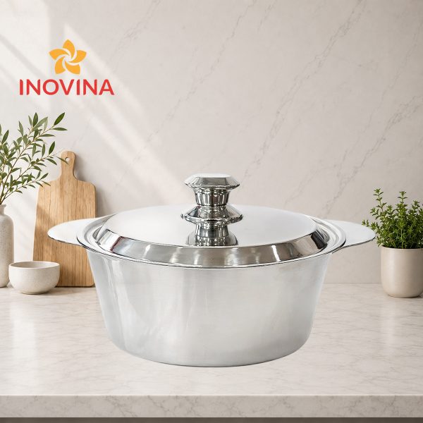 Nồi Inox Đúc Nguyên Khối 3 Lớp Cao Cấp Bền Đẹp