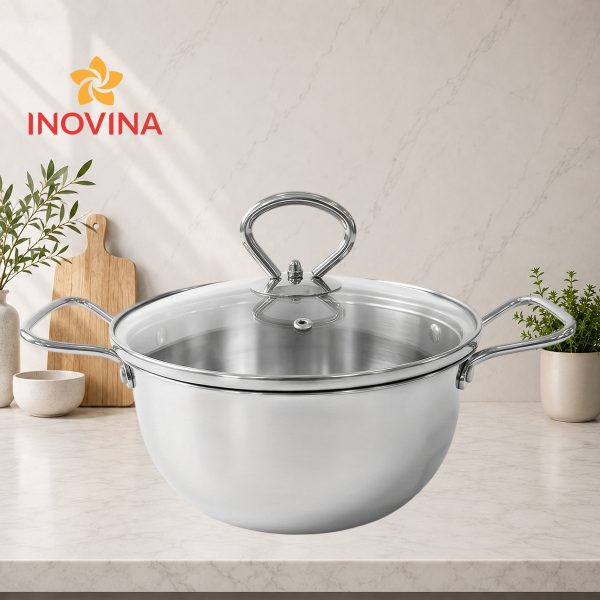 Nồi Inox Nắp Kính 3 Lớp Sang Trọng, Tiện Lợi Và Bền Bỉ