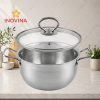 Nồi Inox Nắp Kính 3 Lớp Sang Trọng, Tiện Lợi Và Bền Bỉ noi inox nap kinh 3 lop1