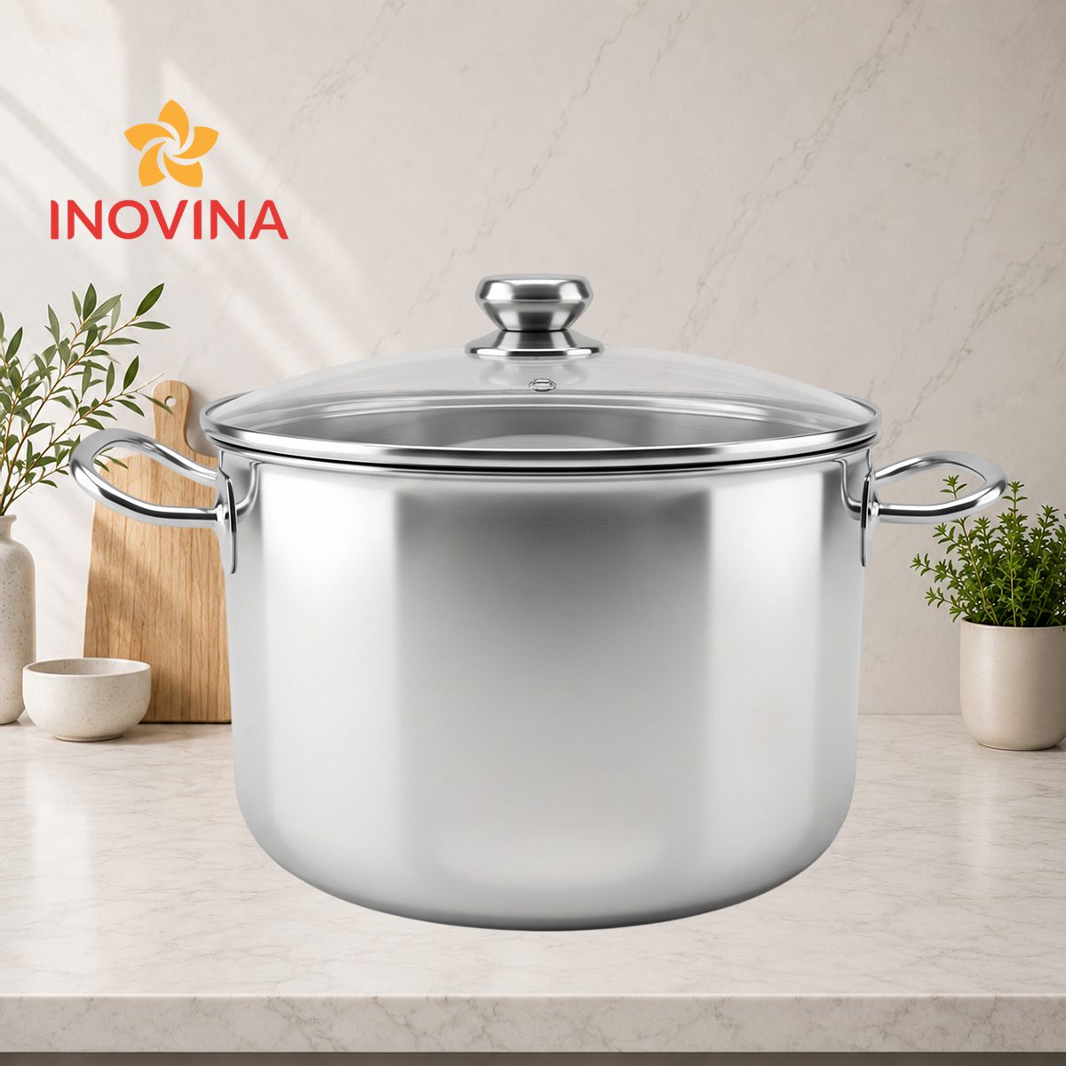 Quà Tặng Doanh Nghiệp Theo Concept – Giải Pháp Quà Tặng Thương Hiệu Toàn Diện Nồi Inox Thân Đứng 3 Lớp. Thiết Kế Hiện Đại, Nấu Ăn Hiệu Quả
