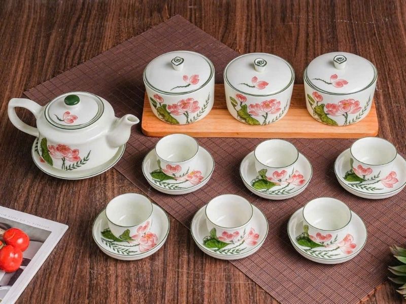 Bộ ấm trà in logo quà tặng cao cấp