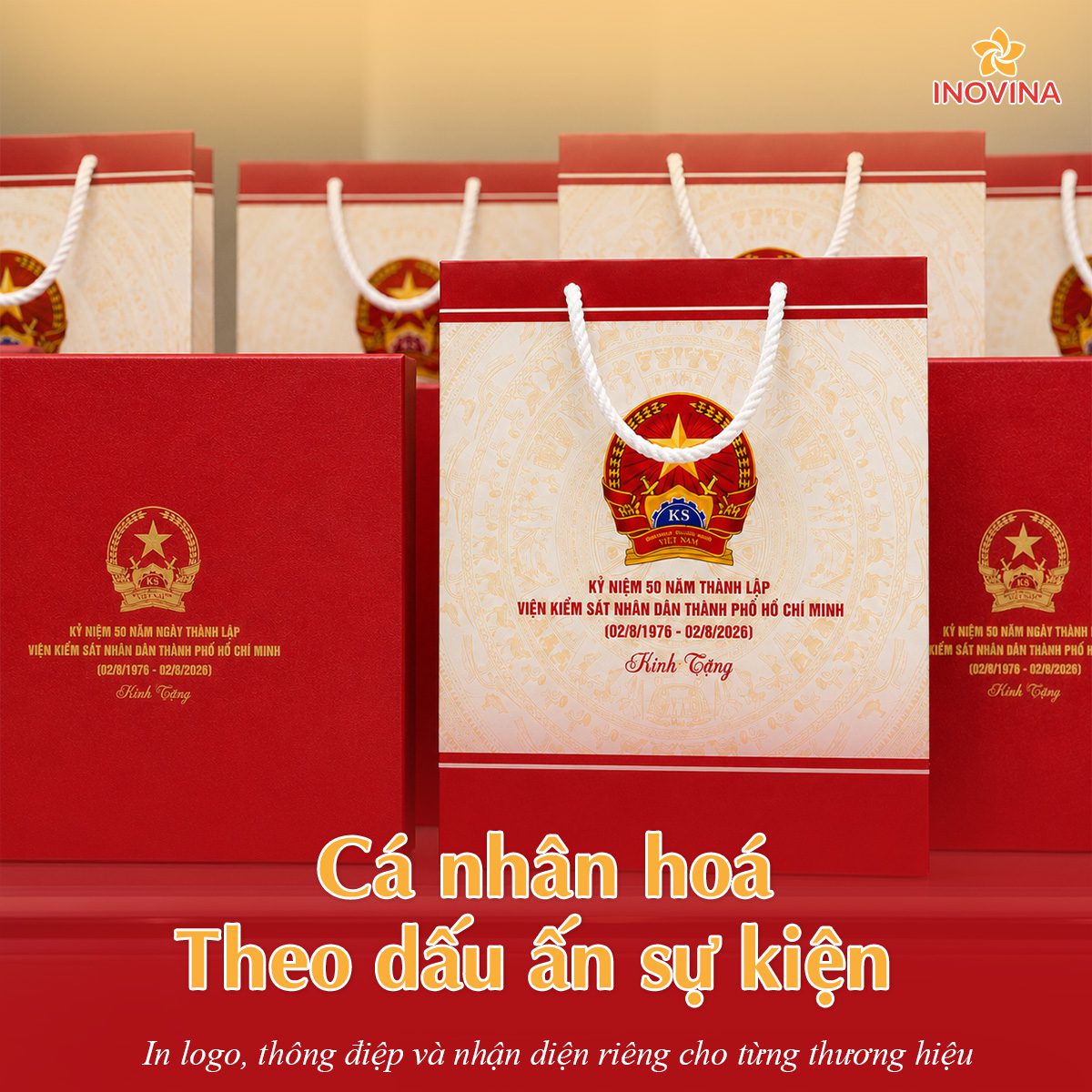 Dự Án Sản Xuất Bộ Ấm Trà In Logo Viện Kiểm Soát TP.HCM Bộ Ấm Trà Mạ Vàng In Logo
