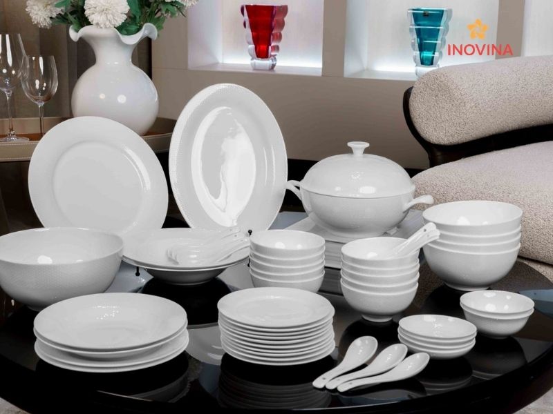 100+ quà tặng gốm sứ in logo đẹp, giá rẻ Bộ đồ ăn quà tặng gốm sứ in logo cao cấp