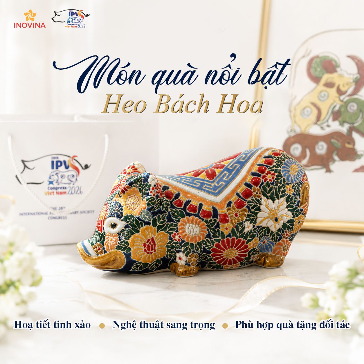 Quà Tặng Doanh Nghiệp Cho 28th IPVS Congress Vietnam 2026 | Dự Án Gốm Sứ Cá Nhân Hóa Theo Nhận Diện Thương Hiệu
