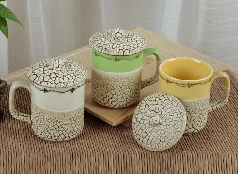 Các mẫu ly sứ đẹp men rạn 