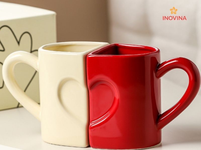 100+ quà tặng gốm sứ in logo đẹp, giá rẻ Cốc sứ đôi quà tặng gốm sứ in logo tinh tế