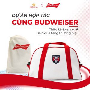 Dự án balo quà tặng cao cấp Budweiser do INOVINA thiết kế và sản xuất