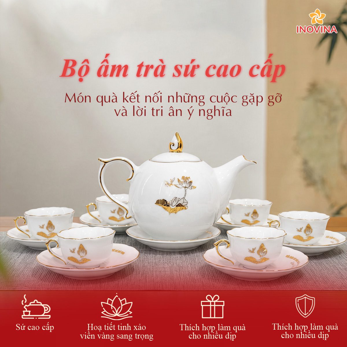 Dự Án Sản Xuất Bộ Ấm Trà In Logo Viện Kiểm Soát TP.HCM Kết Quả Dự Án Bộ Ấm Trà In Logo