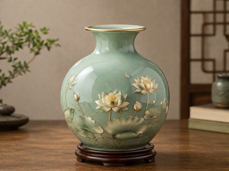 Lọ hoa gốm sứ quà tặng trang trọng