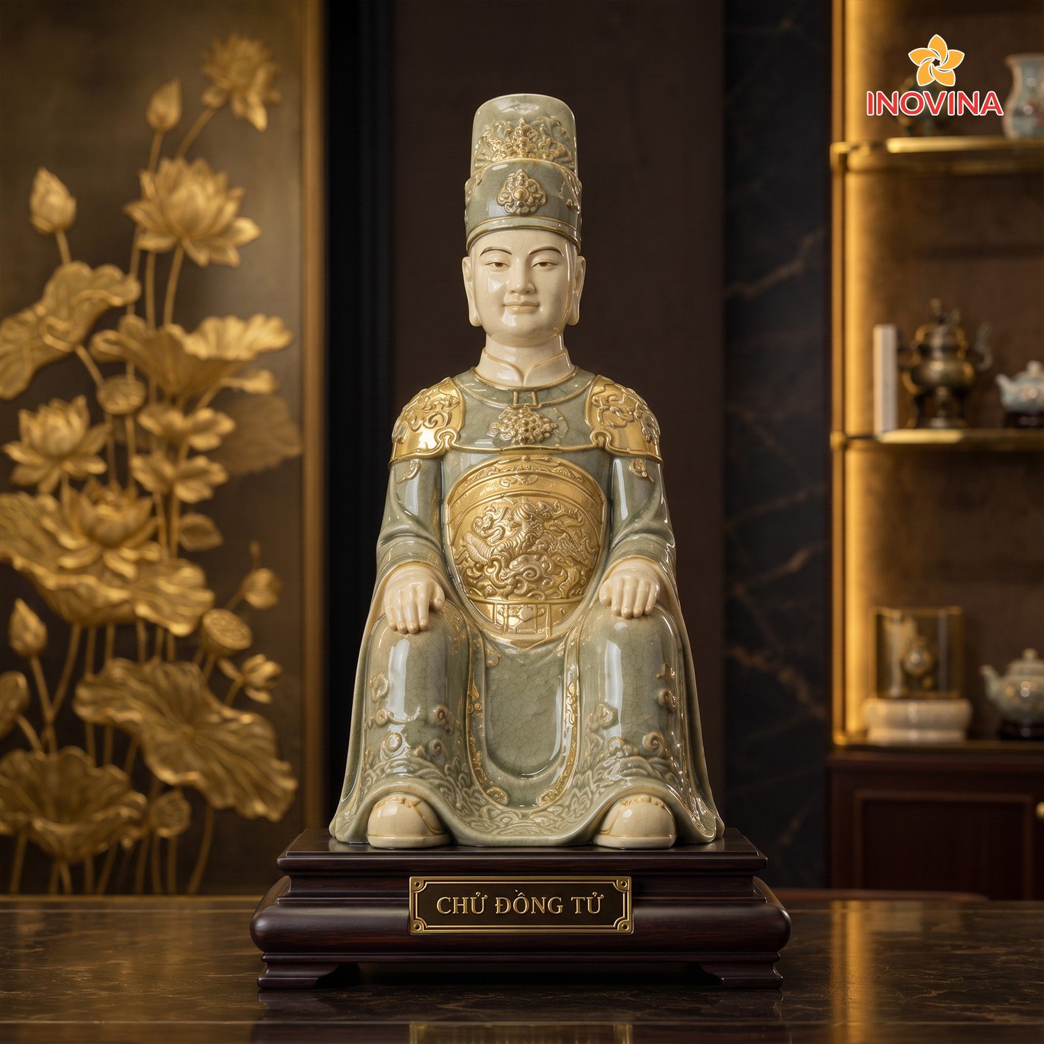 Tượng Chử Đồng Tử Gốm Sứ Nghệ Thuật - Quà Tặng Doanh Nghiệp Cao Cấp Quà tặng doanh nghiệp cao cấp tượng Chử Đồng Tử gốm sứ nghệ thuật