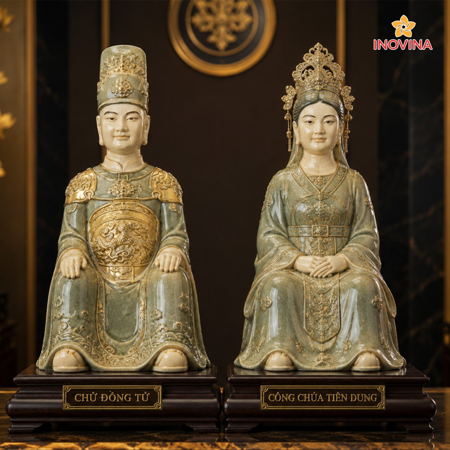 Tượng Chử Đồng Tử Gốm Sứ Nghệ Thuật - Quà Tặng Doanh Nghiệp Cao Cấp Tác Phẩm Gốm Sứ Được Chế Tác Tinh Xảo