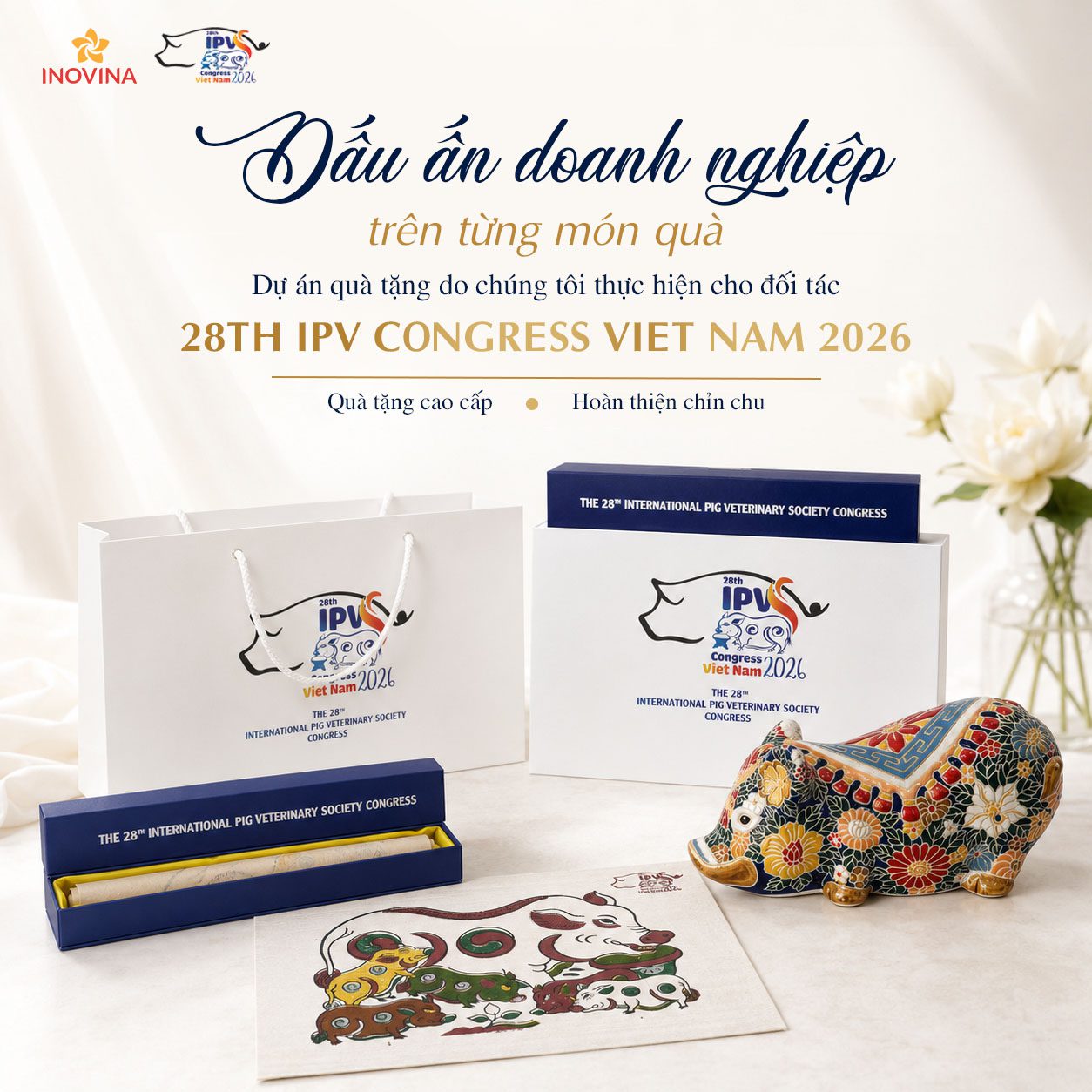 Quà Tặng Doanh Nghiệp Cho 28th IPVS Congress Vietnam 2026 | Dự Án Gốm Sứ Quà Tặng Doanh Nghiệp Cho 28th IPVS Congress Vietnam 2026