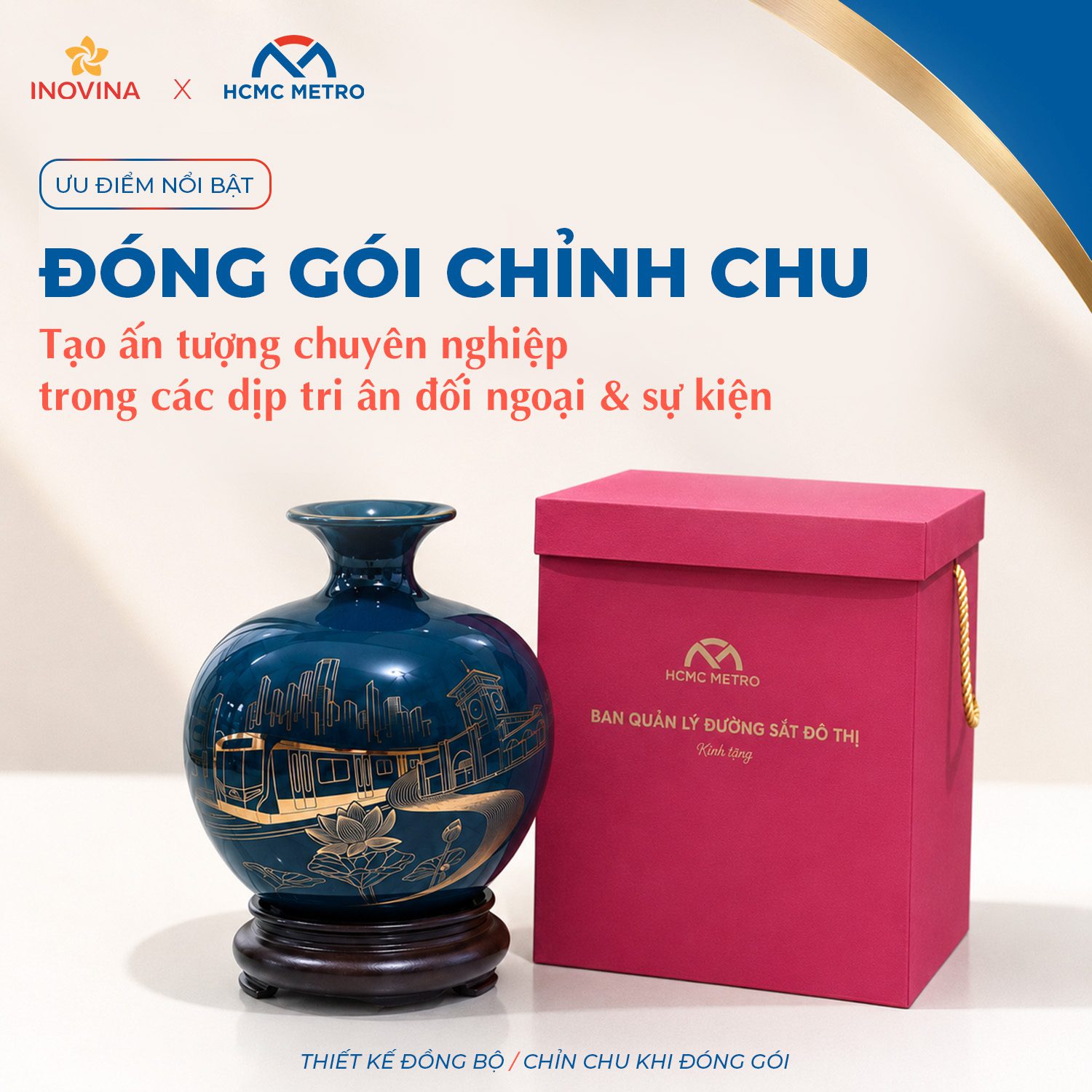 Hộp quà tặng doanh nghiệp HCMC Metro thiết kế sang trọng dành cho đối tác và khách hàng