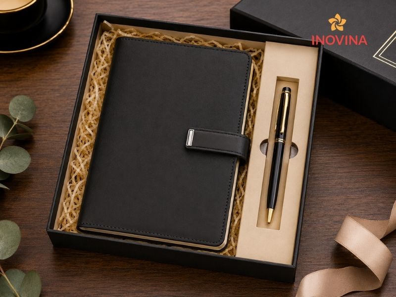 Xưởng sản xuất quà tặng theo yêu cầu giá tốt, chất lượng Sổ tay, bút ký thiết kế riêng nâng tầm hình ảnh thương hiệu