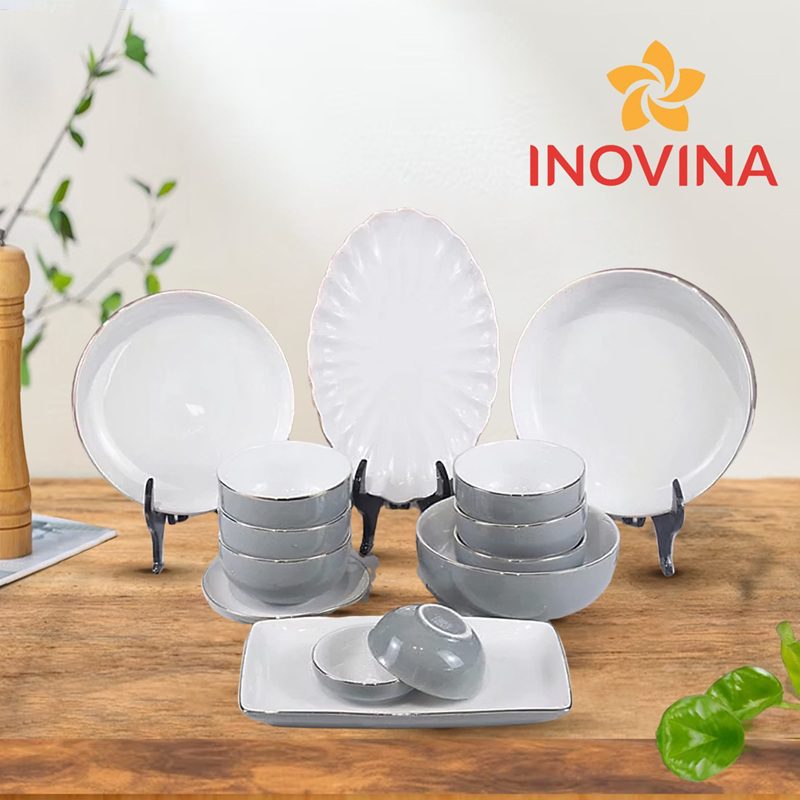Top 5 xu hướng bát đĩa nhà hàng đẹp được ưa chuộng nhất 2026 Bộ bát đĩa nhà hàng đẹp men màu ghi đá