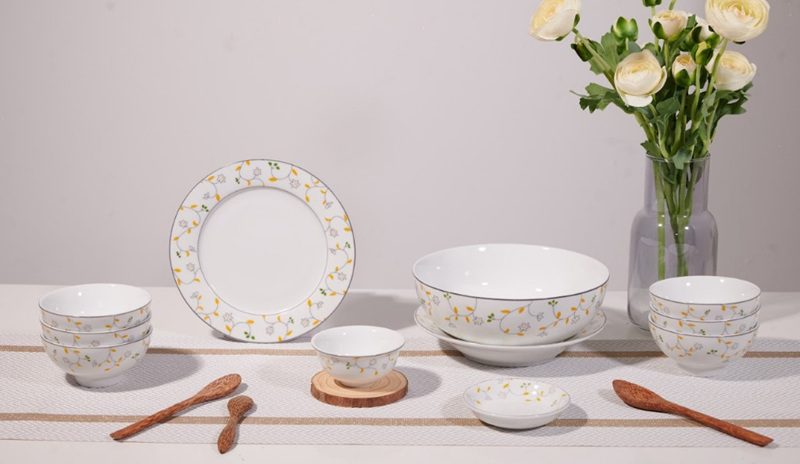 100+ mẫu bộ đồ ăn gốm sứ đẹp cho gia đình và nhà hàng khách sạn Bộ đồ ăn bằng sứ cao cấp Hoa Dây Cam