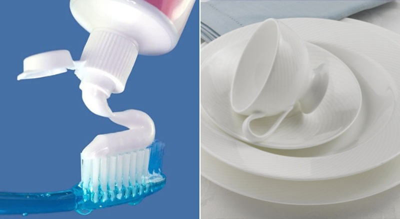 Cách rửa sạch đồ sứ như mới đơn giản, hiệu quả tại nhà Cách rửa sạch đồ sứ bằng kem đánh răng