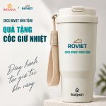 qua tang doanh nghiep coc giu nhiet in logo roviet